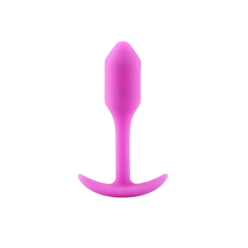 Fuchsia b-Vibe Snug Plug 1 Weighted Silicone Plug