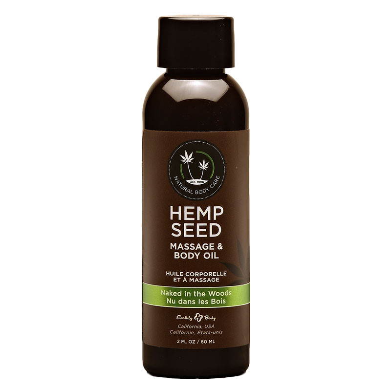 Naked in the Woods Hemp Seed Massage & Body Oil 2 oz.