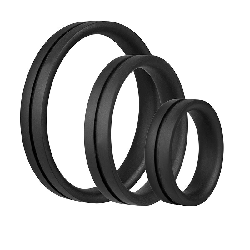 Black Screaming O RingO Pro x3 Silicone Cock Rings
