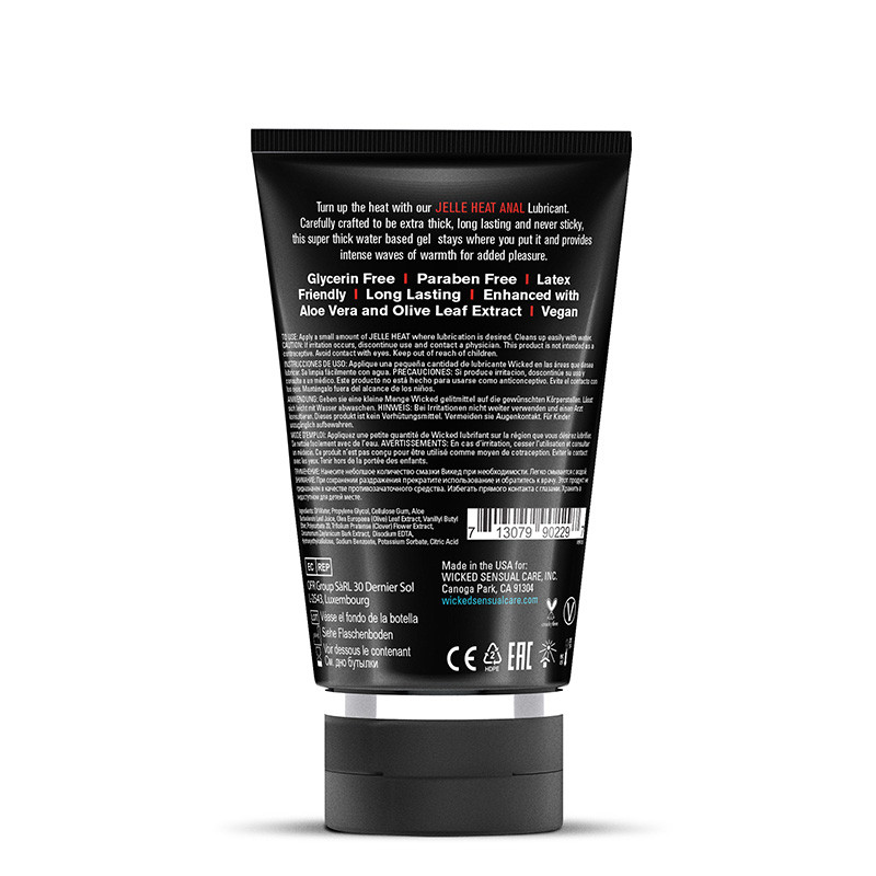 Wicked Sensual Care Jelle Heat Anal Lubricant 4 oz.  Back