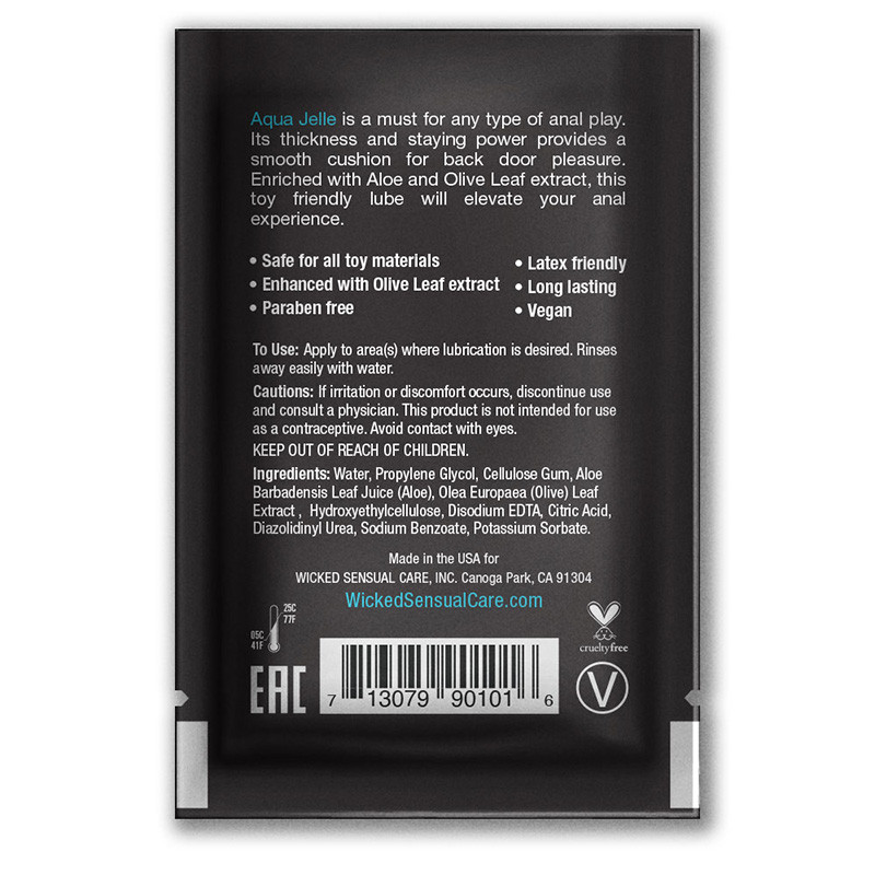 Wicked Jelle Anal Lubricant Sample - Back