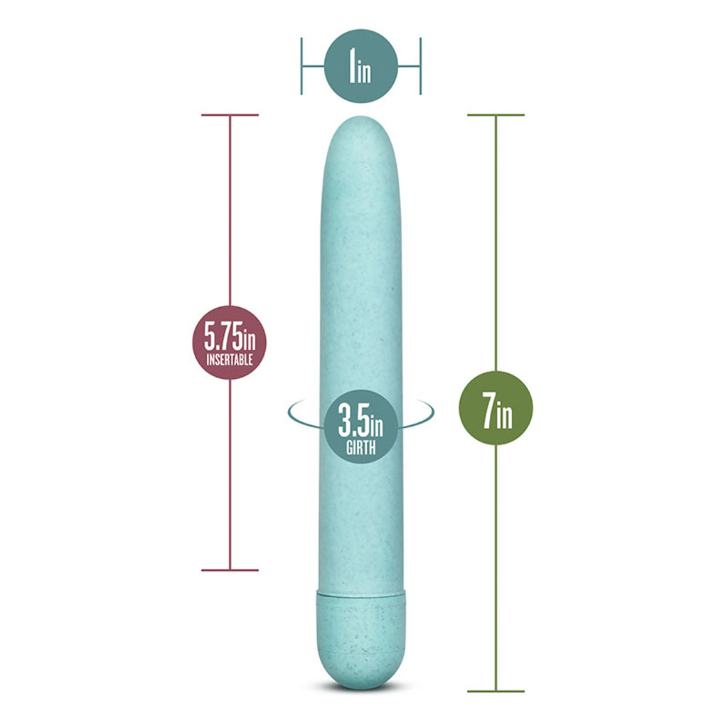 Aqua Blush Novelties Gaia Eco Biodegradable Vibrator - Measurements 