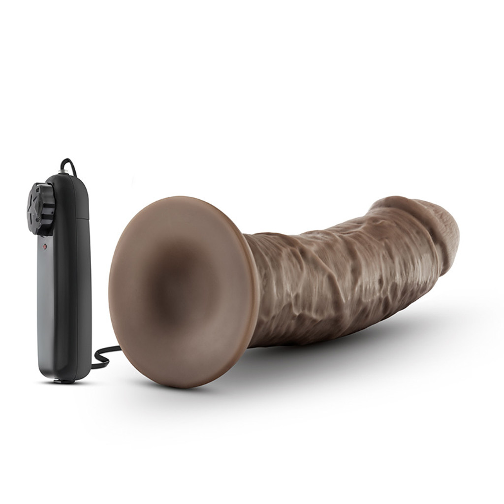 Chocolate Blush Novelties Dr. Skin Dr. Joe 8" Vibrating Cock with Suction Cup - Base