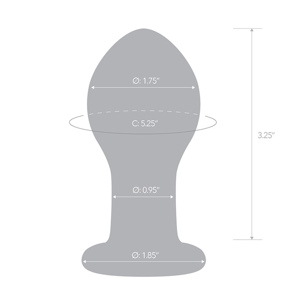 Glas Galileo Butt Plug - Measurements 