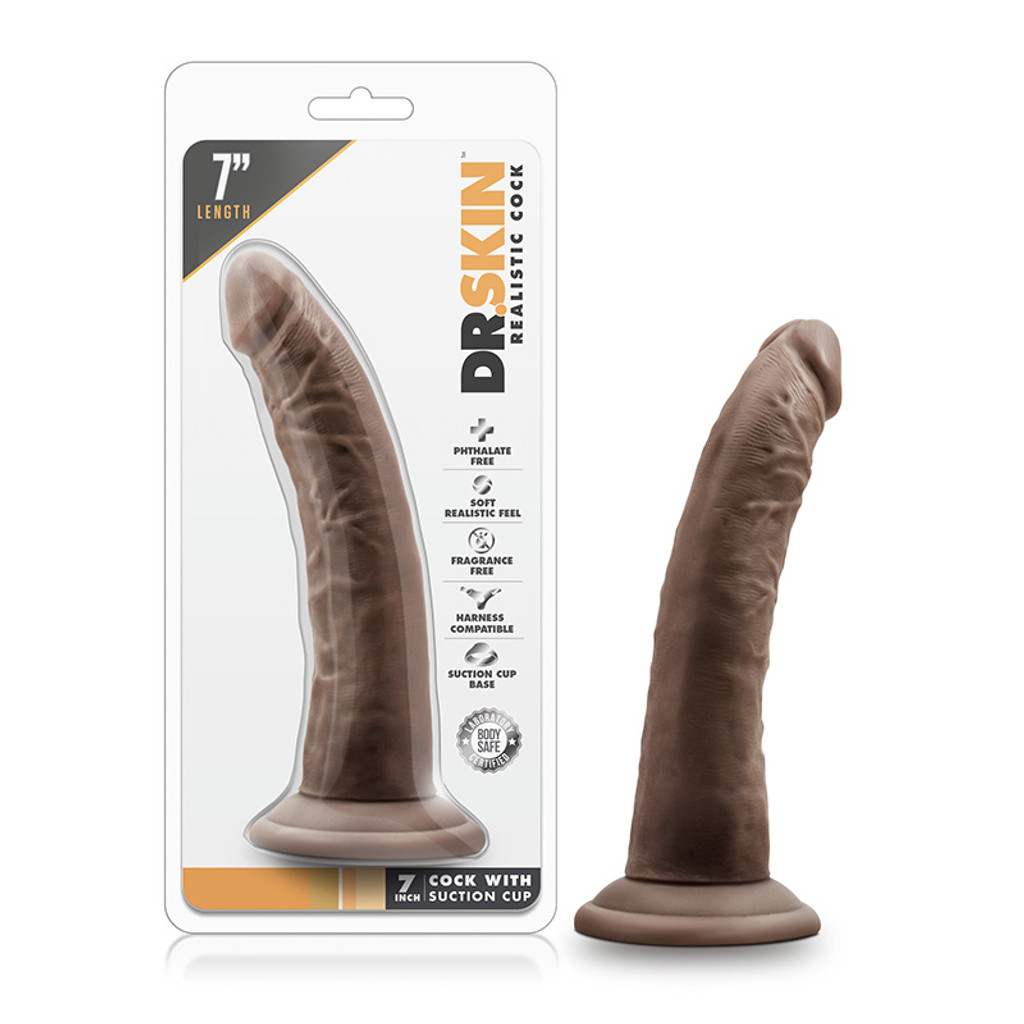 Chocolate Blush Novelties Dr. Skin 7" Cock with Suction Cup - Package