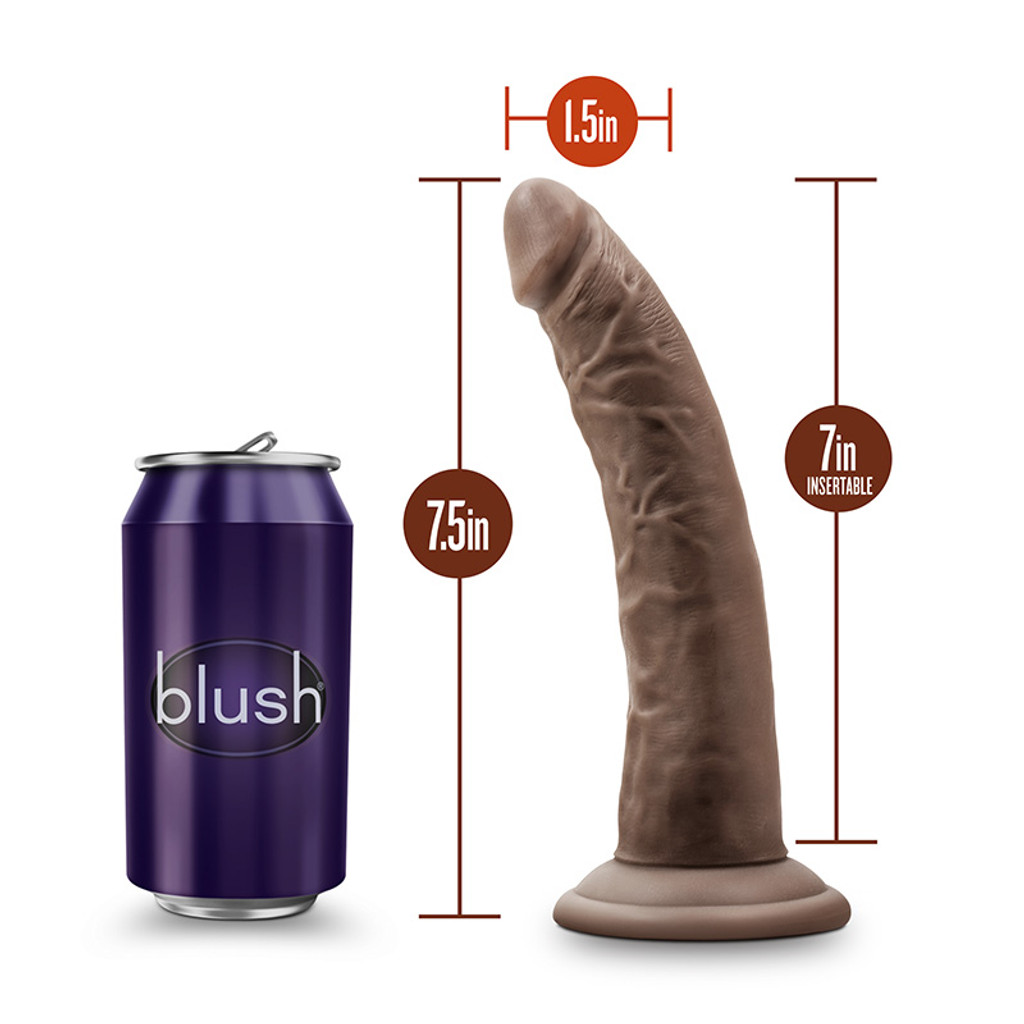 Chocolate Blush Novelties Dr. Skin 7" Cock with Suction Cup - Measurements