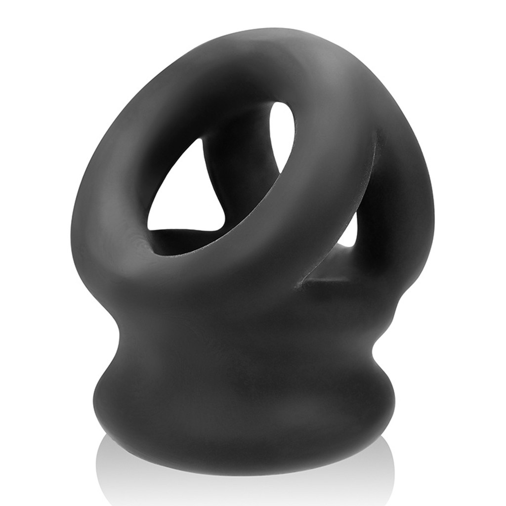 Black Ice Oxballs Tri-Squeeze Cock Sling and Ball Stretcher - Top