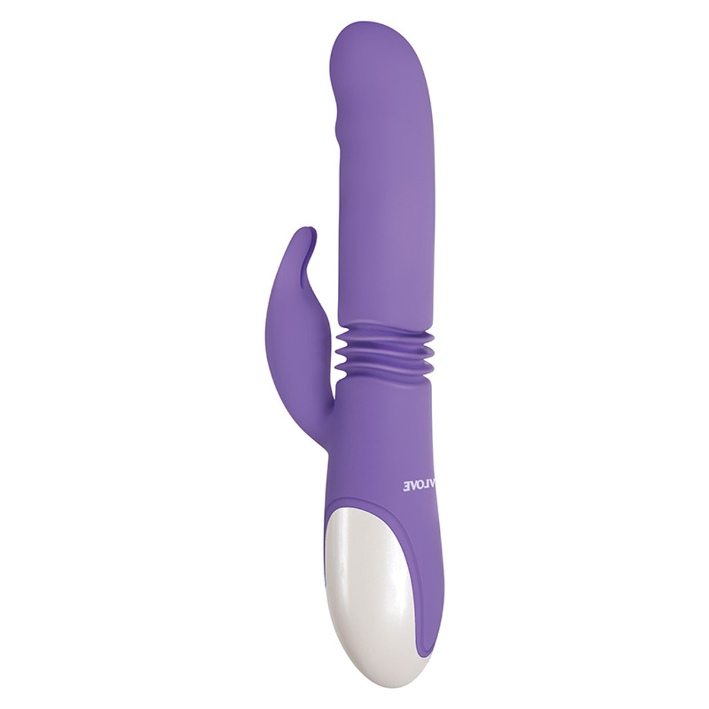 Evolved Novelties Thick & Thrust Bunny Dual Vibrator - Left Back