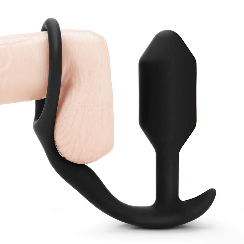 b-Vibe Snug & Tug  Penis Ring and Weighted Butt Plug - Dildo