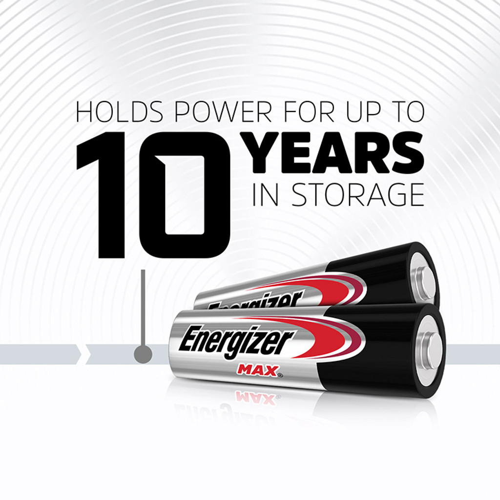 Energizer MAX Alkaline AA Batteries - 10 Years
