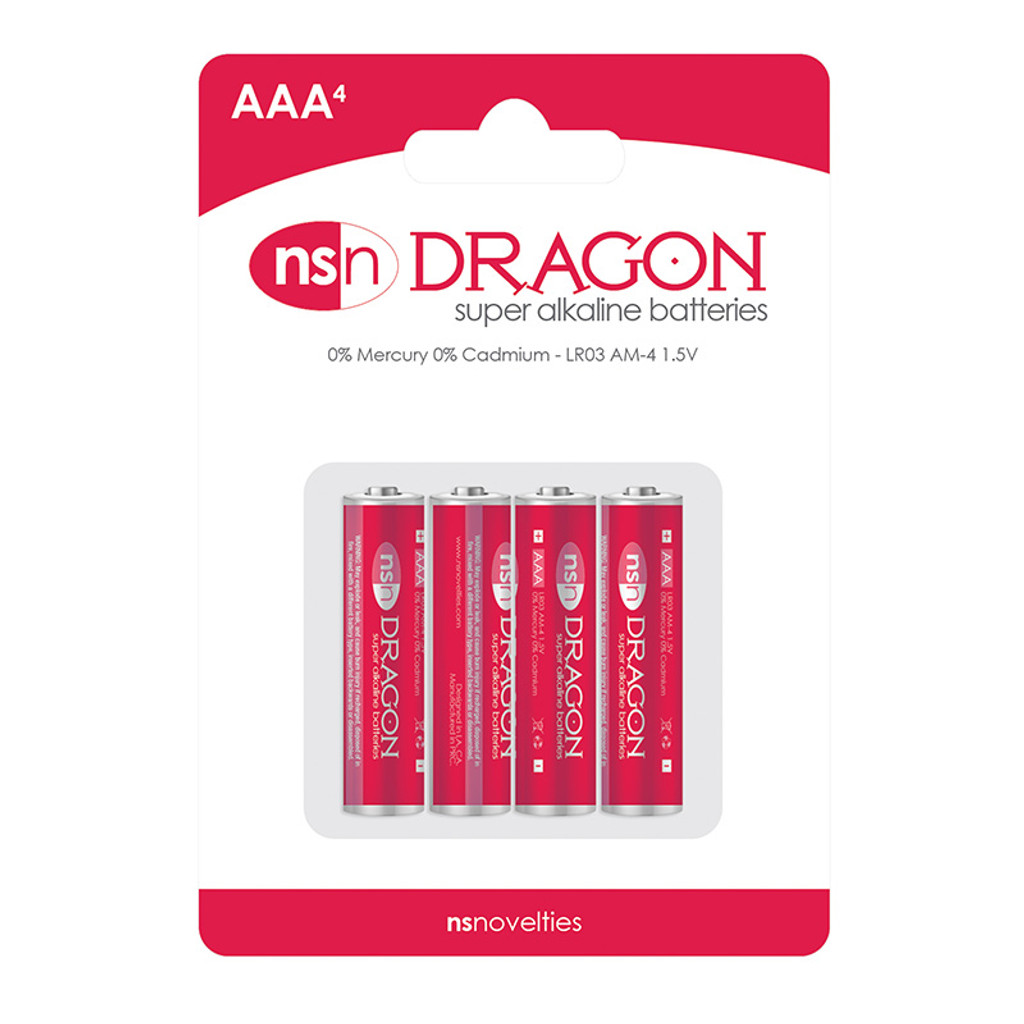 NS Novelties Dragon Super Alkaline AAA Batteries 4-pack 