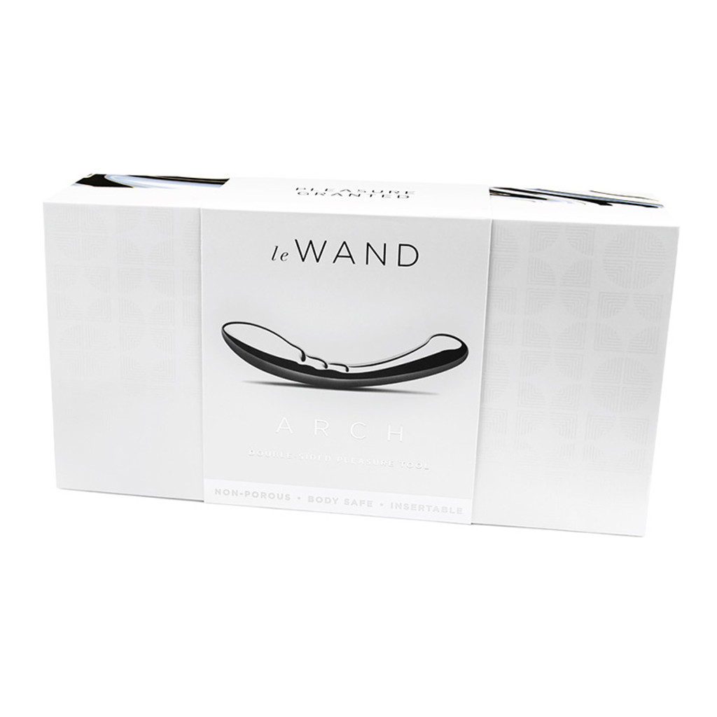 Le Wand Arch Solid Stainless Steel, Double-Sided Pleasure Tool - Packaging 