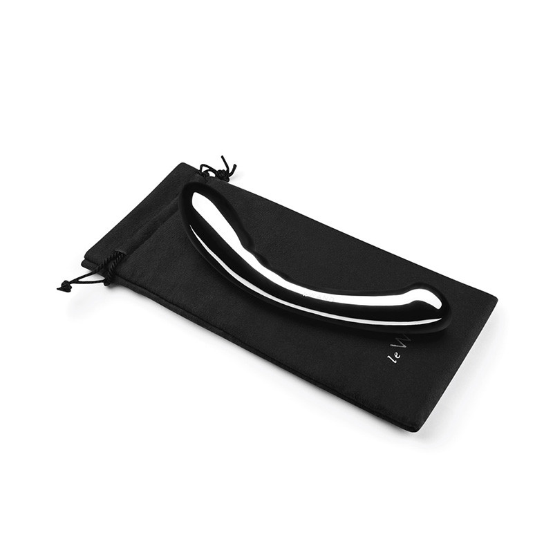 Le Wand Arch Solid Stainless Steel, Double-Sided Pleasure Tool - Travel Bag