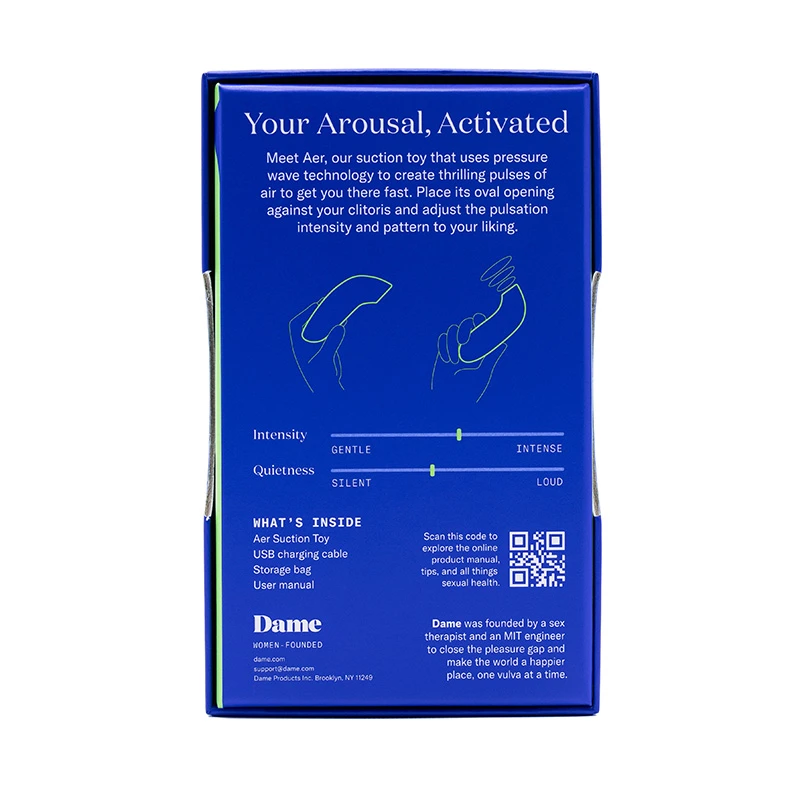 Dame Products Aer Suction Toy - Packaging Back