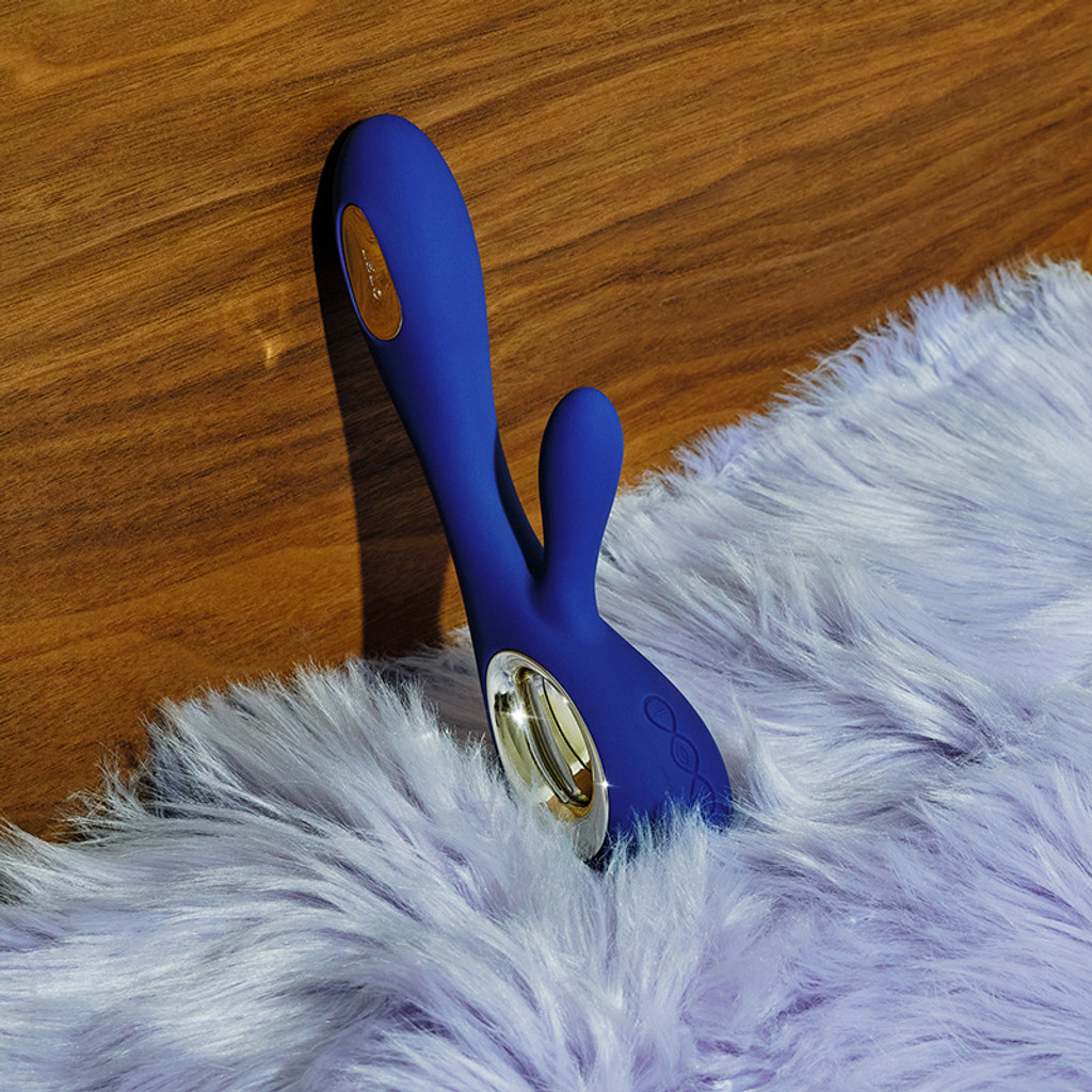 Midnight Blue LELO Soraya Wave Luxurious Rabbit Massager - Lifestyle #1