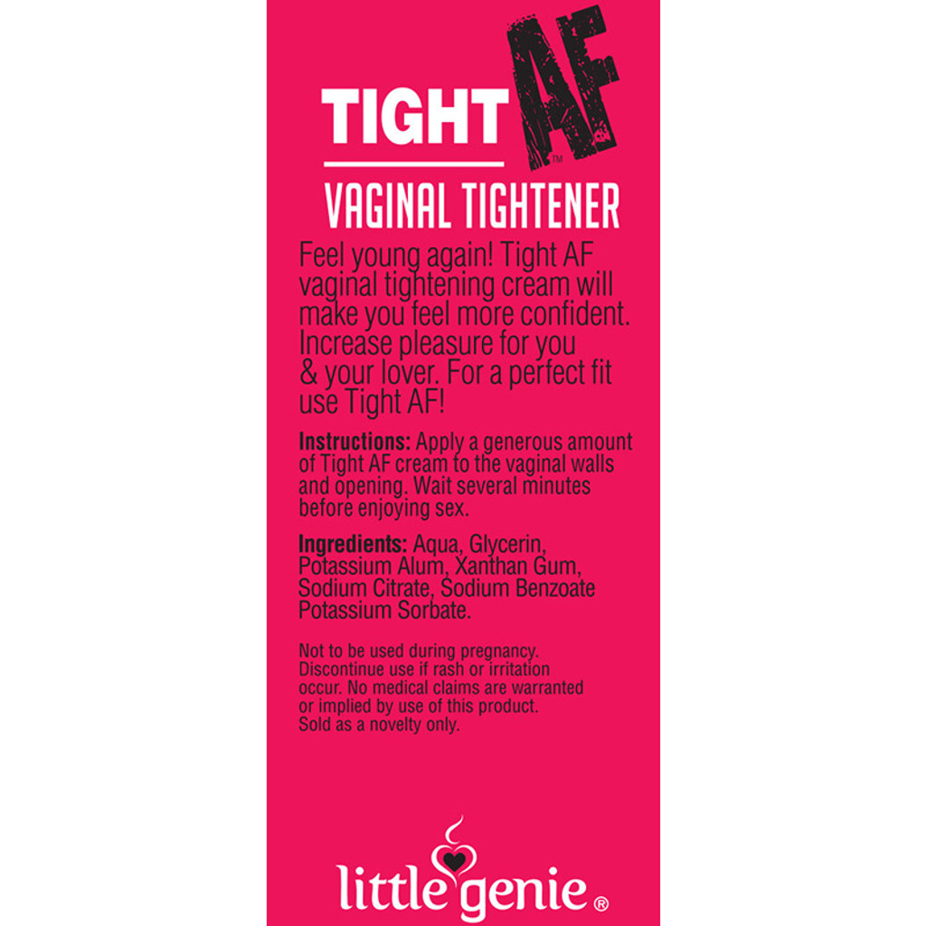 Little Genie Productions Tight AF Vaginal Tightener for Her - Packaging  Back