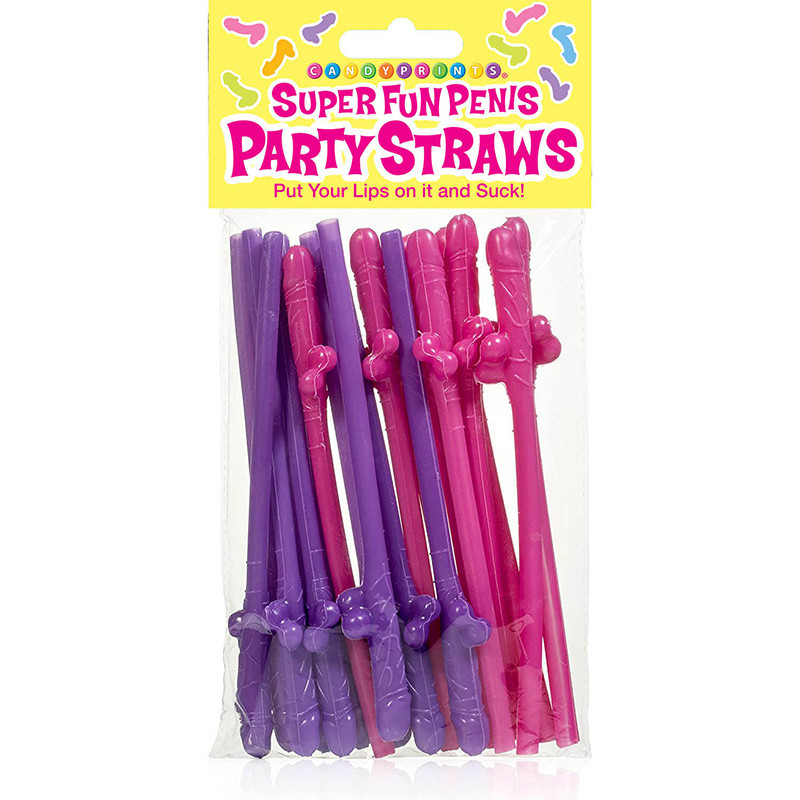 Candyprints Super Fun Penis Party Straws (8) 
