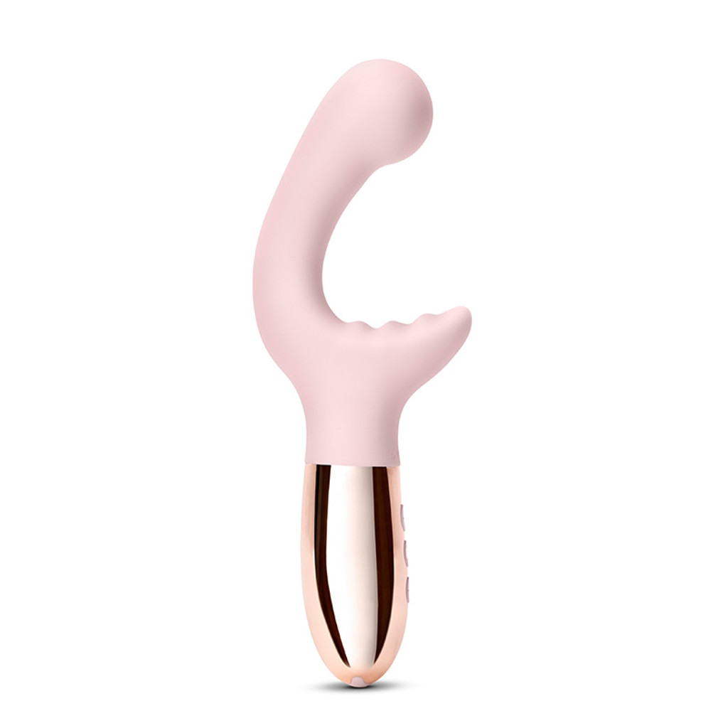 Rose Gold Le Wand XO Double Motor Rechargeable Vibrator - Side