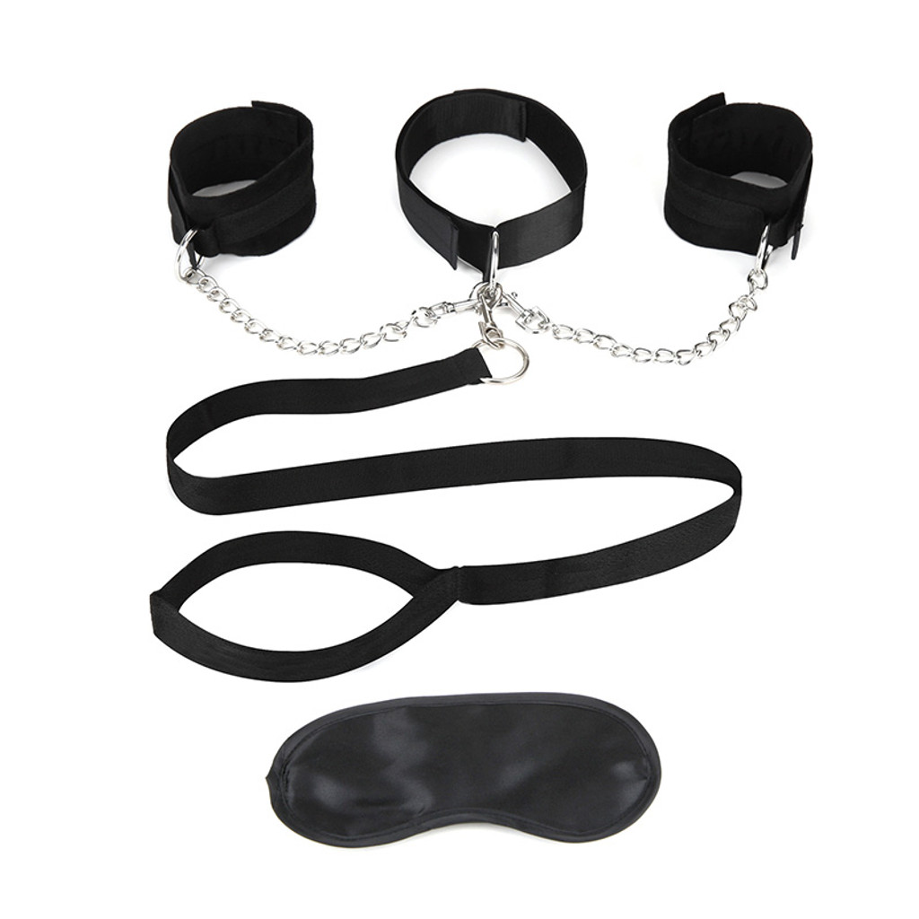 Lux Fetish Sex Collar And Leash Set With Cuffs Cirillas 8906