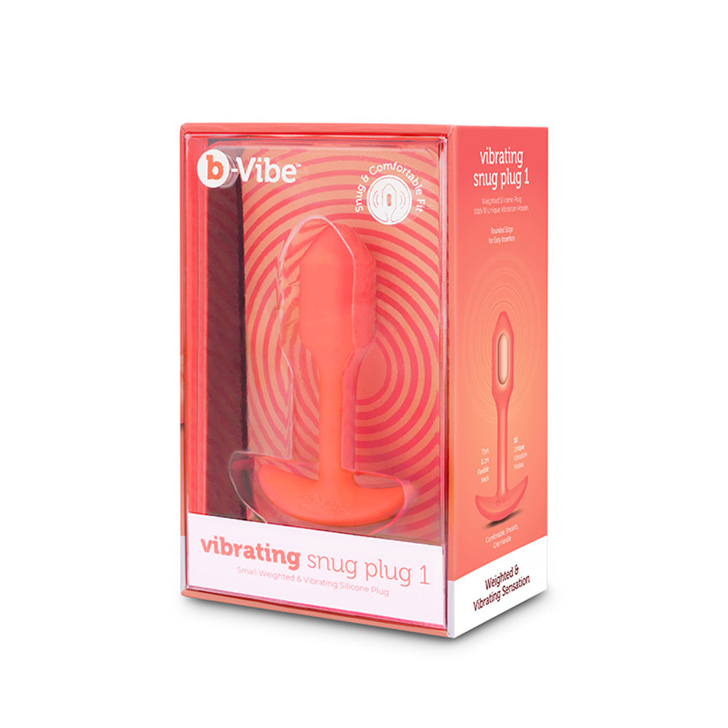 b-Vibe Vibrating Snug Plug 1 - Weighted & Vibrating Silicone Plug - Packaging Front