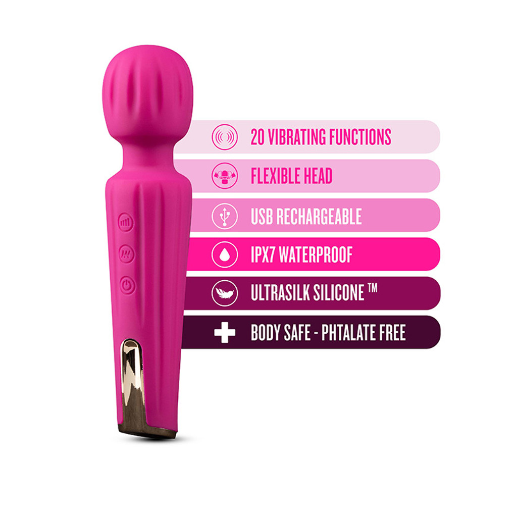 Blush Novelties Lush - Allana Wand Vibrator - Features 