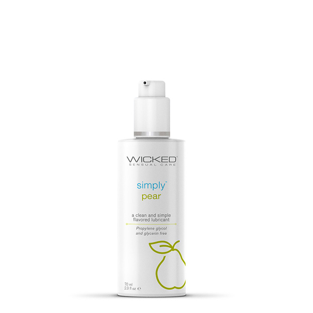 Pear  2.3 oz. Wicked Sensual Care Simply Aqua Flavored Lubricant