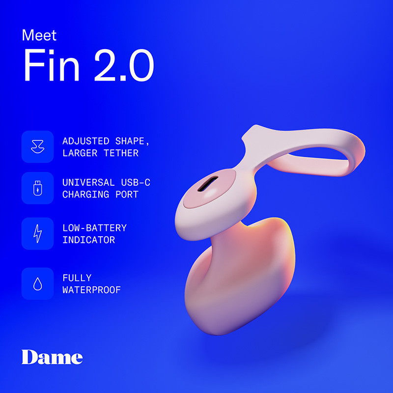 Quartz Dame Products Fin 2.0 Rechargeable Finger Vibrator  - Infographic #1