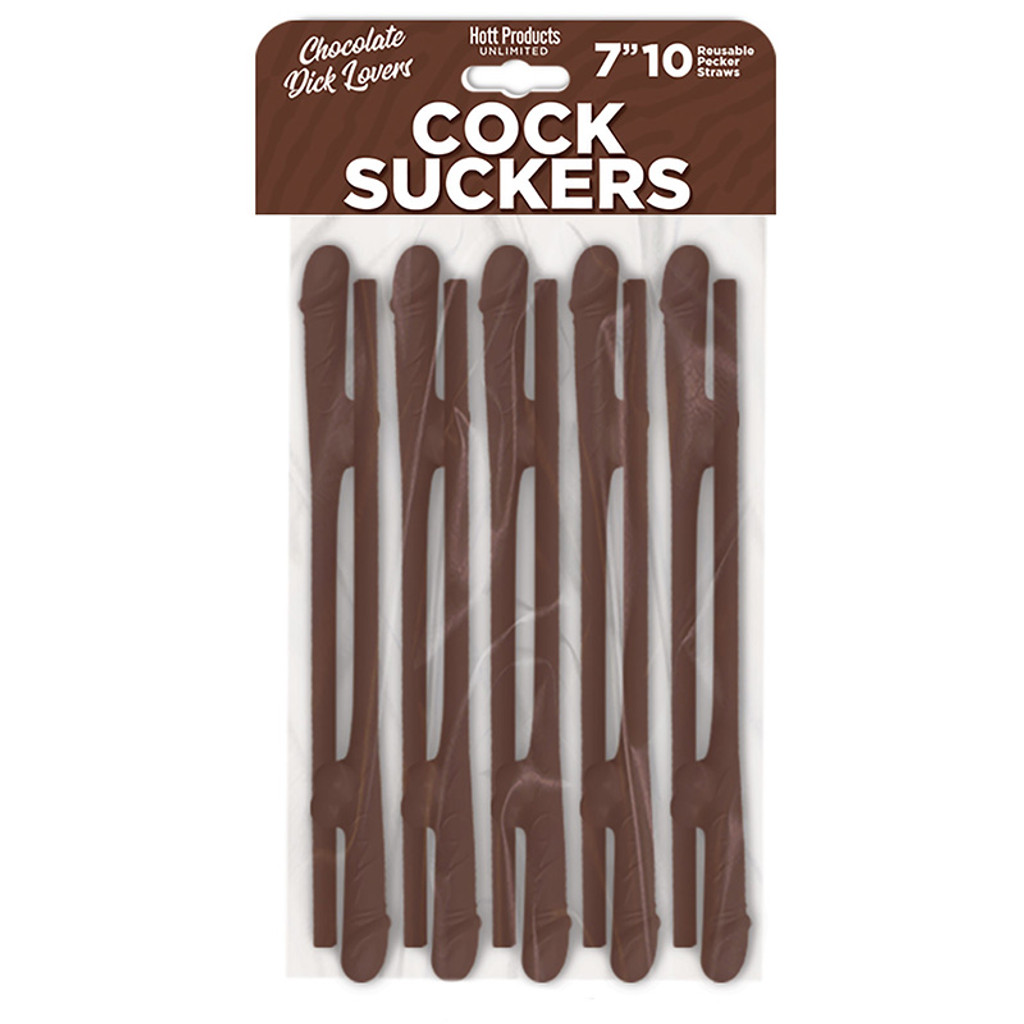 Hott Products Cocksuckers Chocolate Dick Lover Reusable Straws