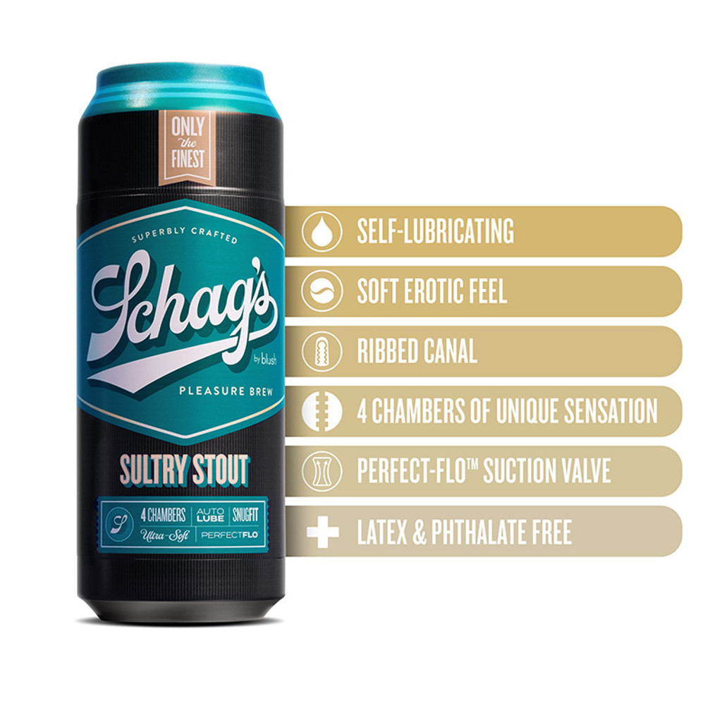 Blush Novelties Schag’s Sultry Stout Self-Lubricating Stroker - Features 