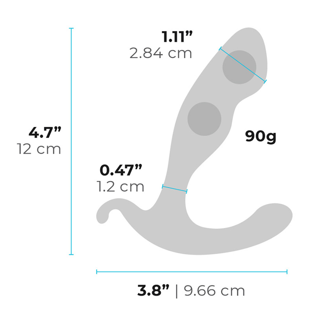 b-Vibe Rocker Prostate Plug - Measurements 