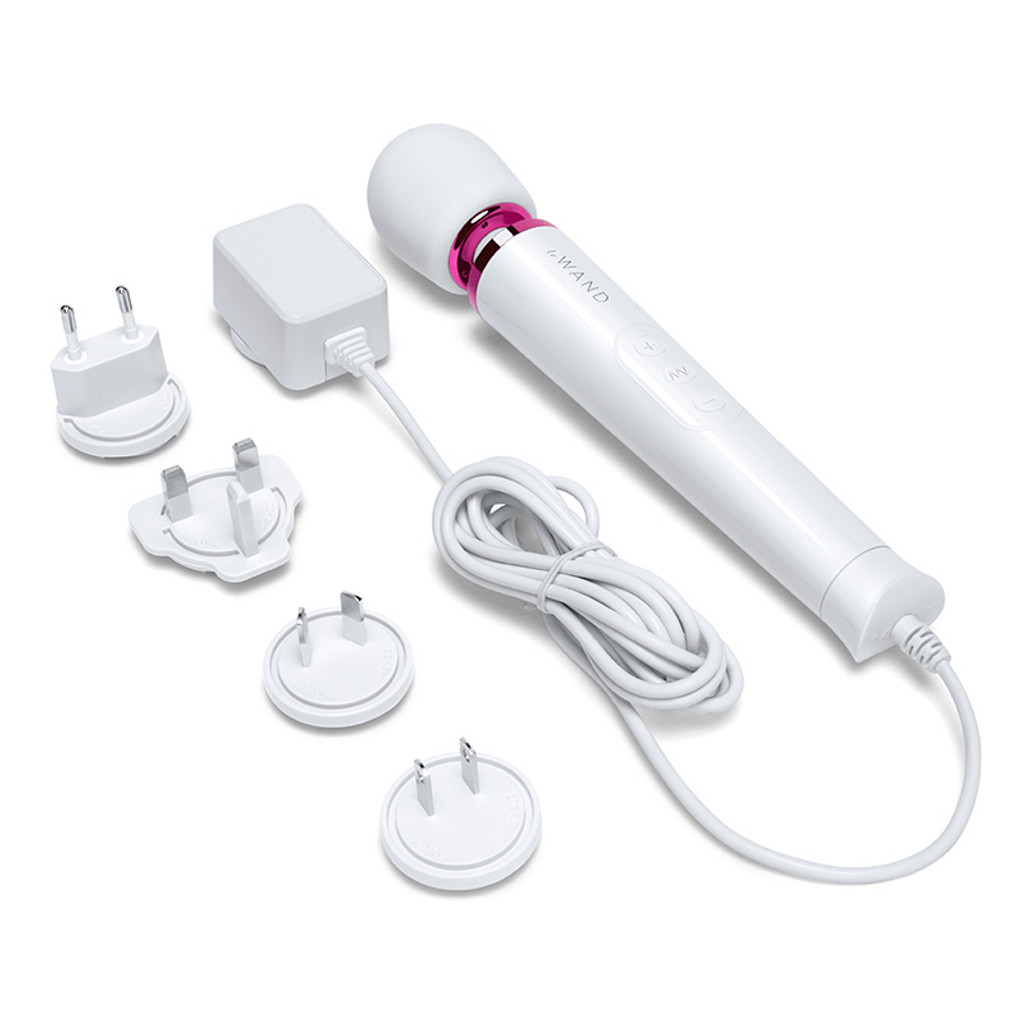 Le Wand Petite Plug-in Vibrating Massager - Universal Adapters 