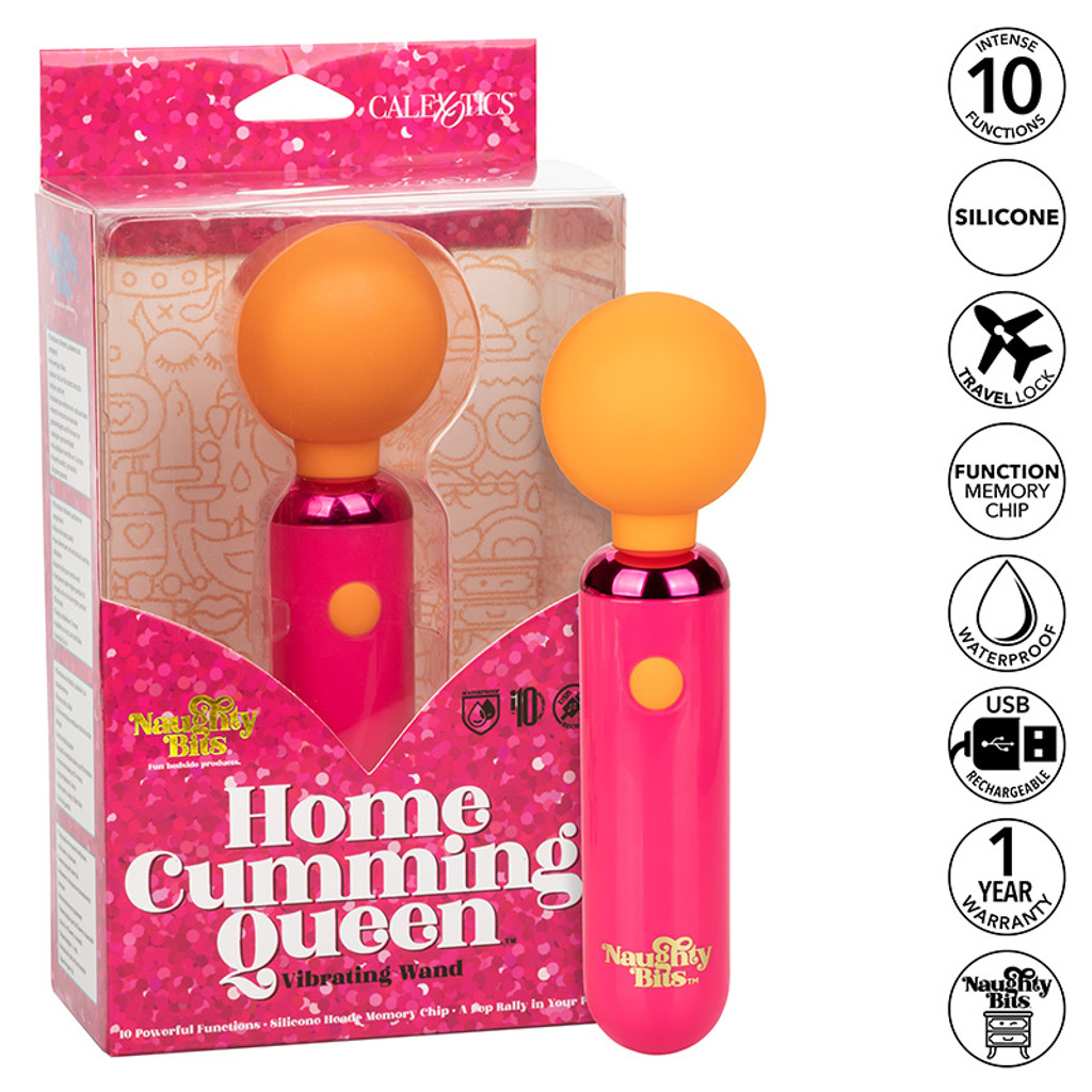 CalExotics Naughty Bits Home Cumming Queen Vibrating Wand - Icon