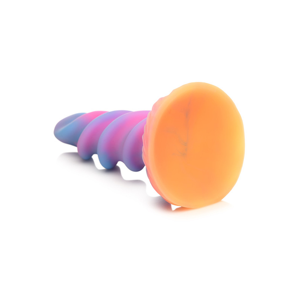 XR Brands Creature Cocks Moon Rider Glow-In-The-Dark Unicorn Dildo - Base