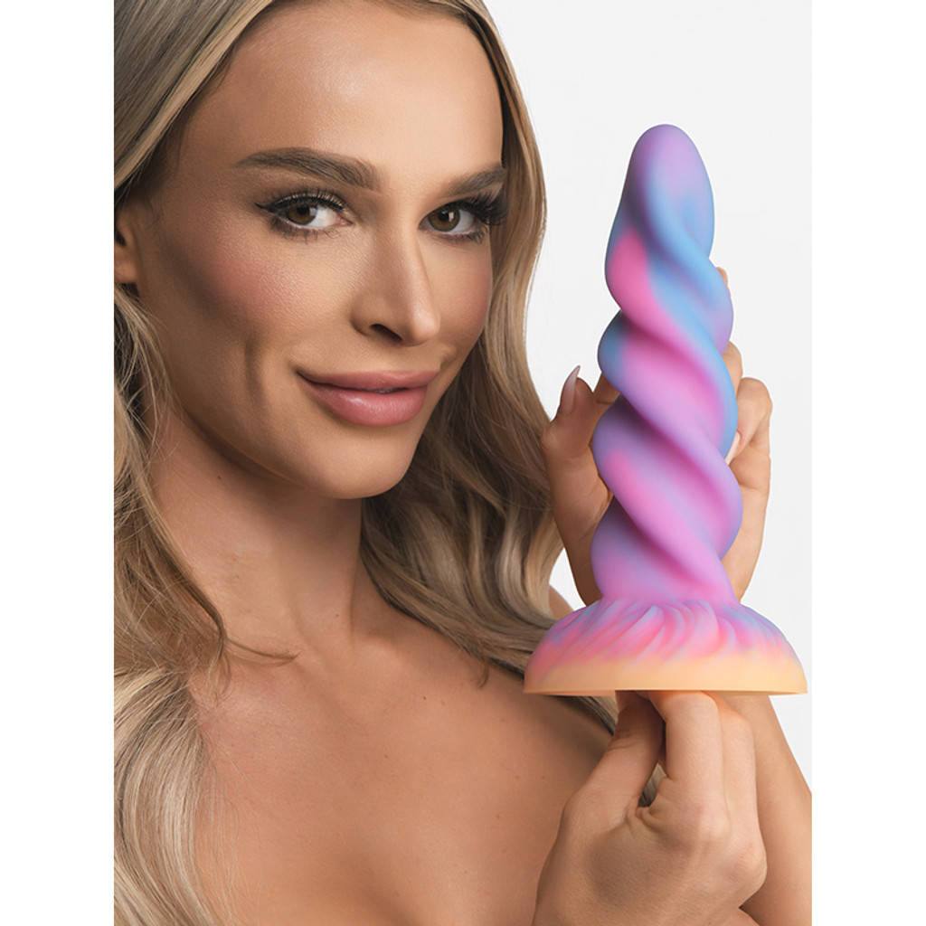 XR Brands Creature Cocks Moon Rider Glow-In-The-Dark Unicorn Dildo - Model 