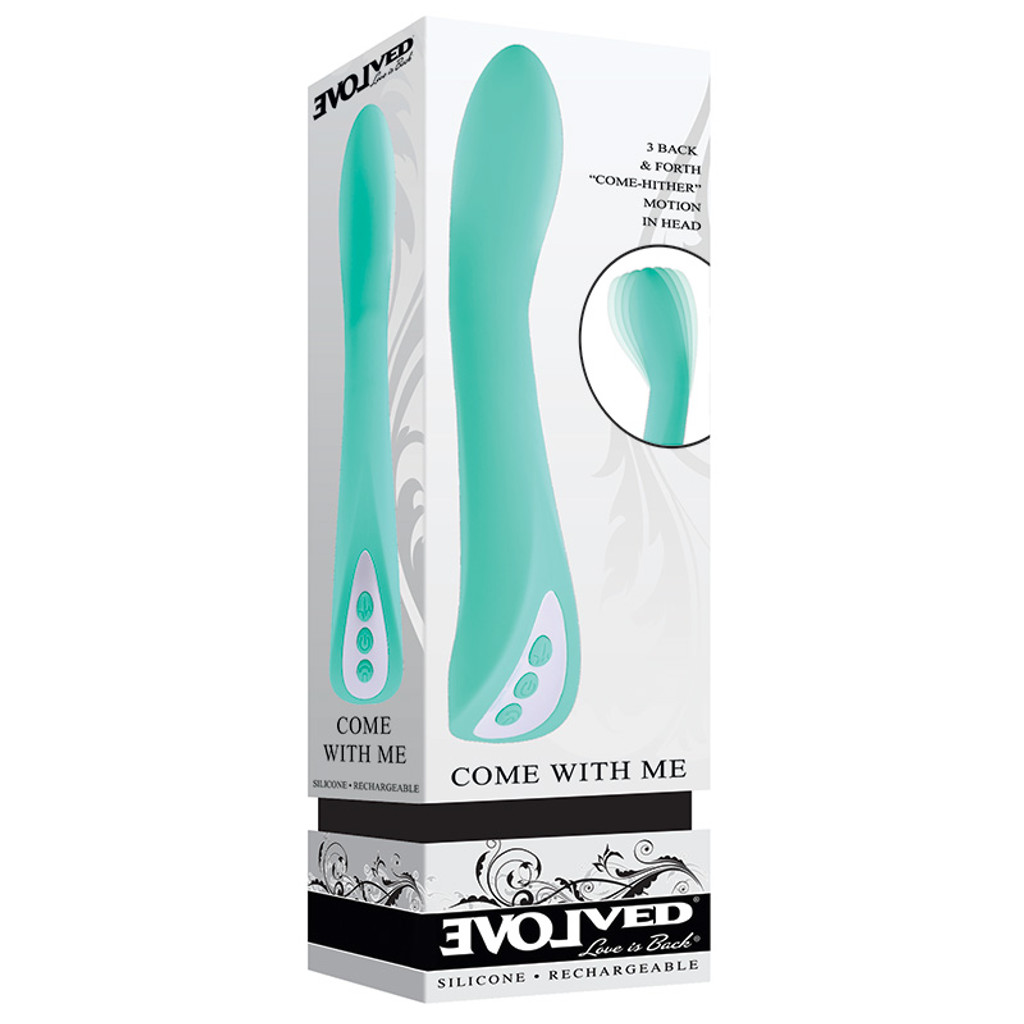 Evolved Novelties Come with Me Dual Motor Come-Hither Vibrator - 3D Box