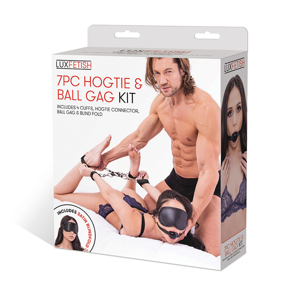 Lux Fetish Hogtie & Ball Gag 7pc. Kit - Packaging 