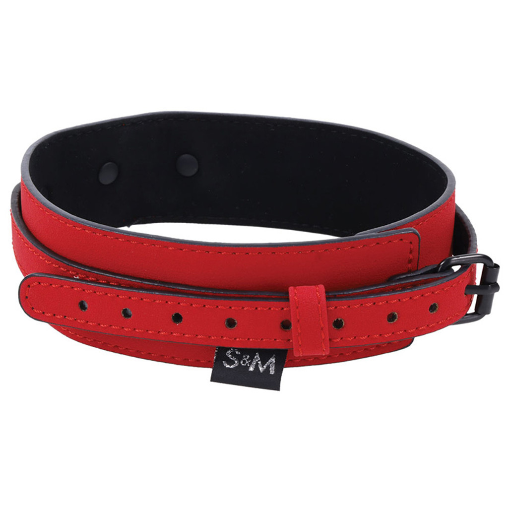 Sportsheets Amor Collar and Leash with Heart Accent - Collar Back