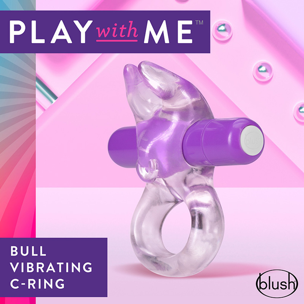 Blush Novelties Play With Me - Bull Vibrating C-Ring - Lifestyle 