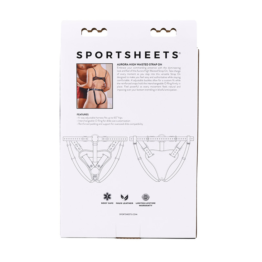 Sportsheets Aurora High Waisted Strap On - Packaging Back