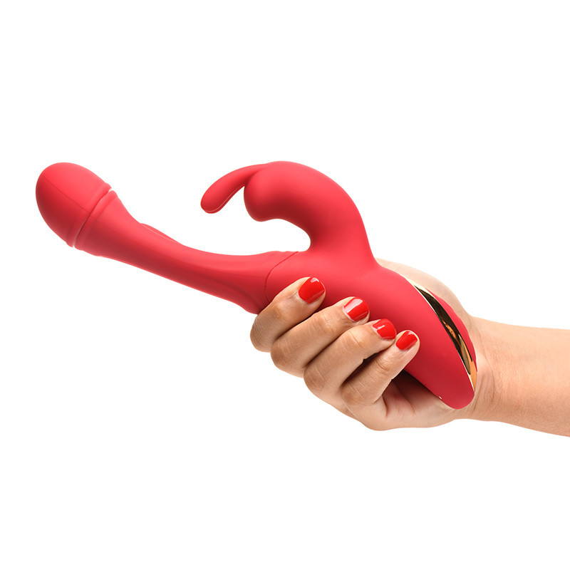 Inmi Rabbit Flick Flicking Silicone Rabbit Vibrator - Hand