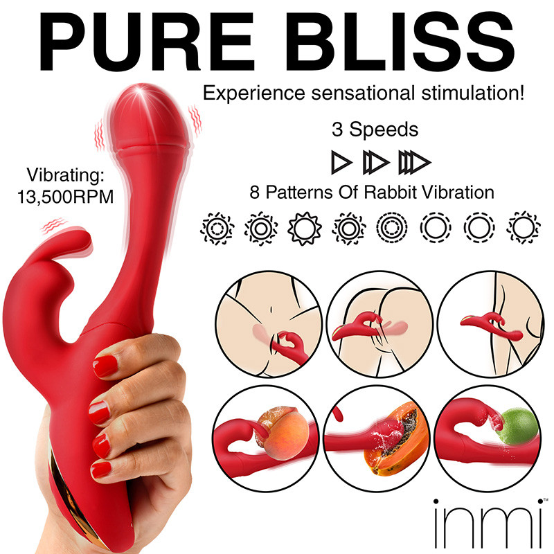 Inmi Rabbit Flick Flicking Silicone Rabbit Vibrator - Feautures