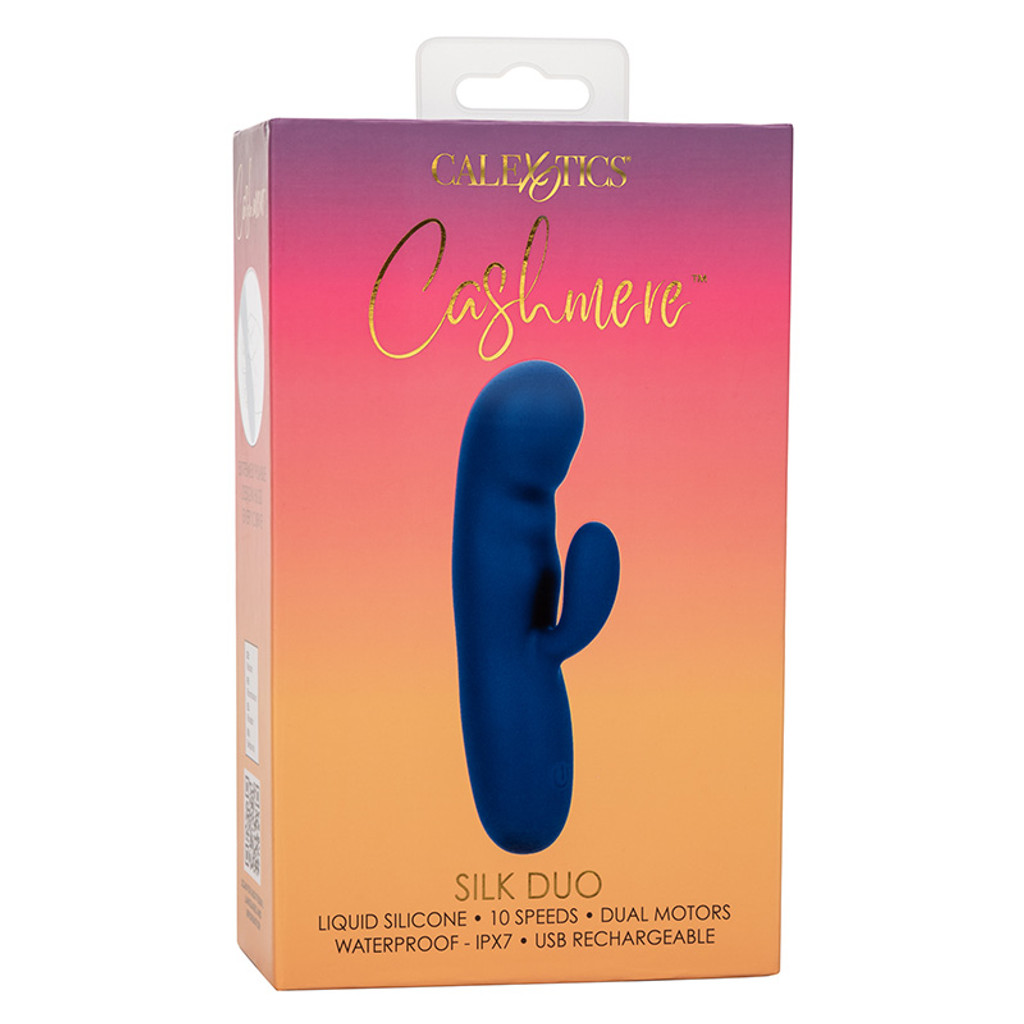 CalExotics Cashmere Silk Duo Dual Motor Massager - Packaging Front