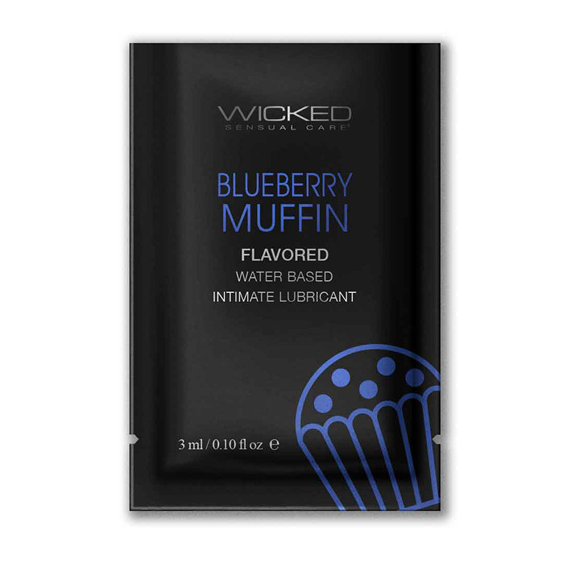 Blueberry Muffin Wicked Aqua Flavored Lubricant Sample