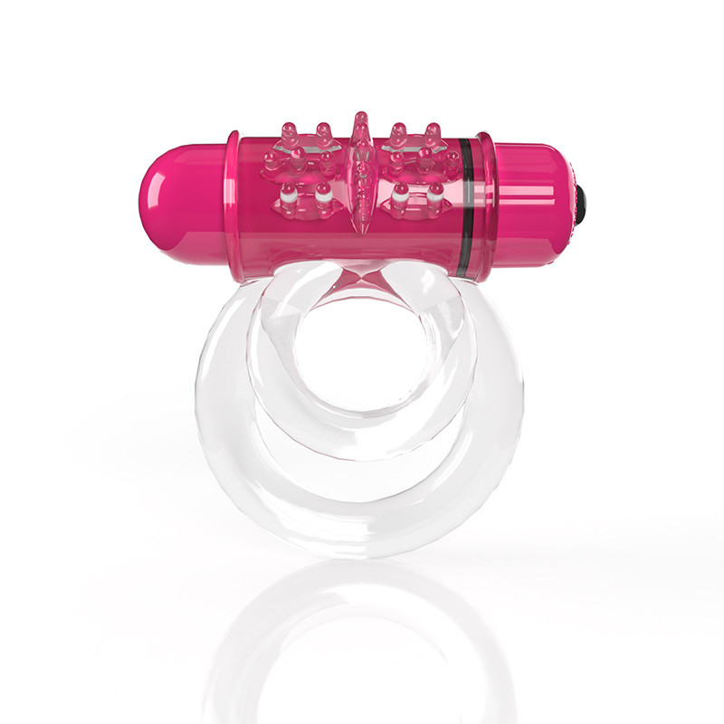 Strawberry Screaming O 4T Double O 6 Treble Style Vibrating Double Ring - Front