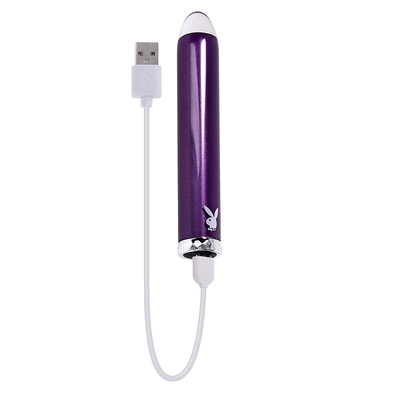 Playboy Pleasure Amethyst Glass Tip Vibrator -  Charging