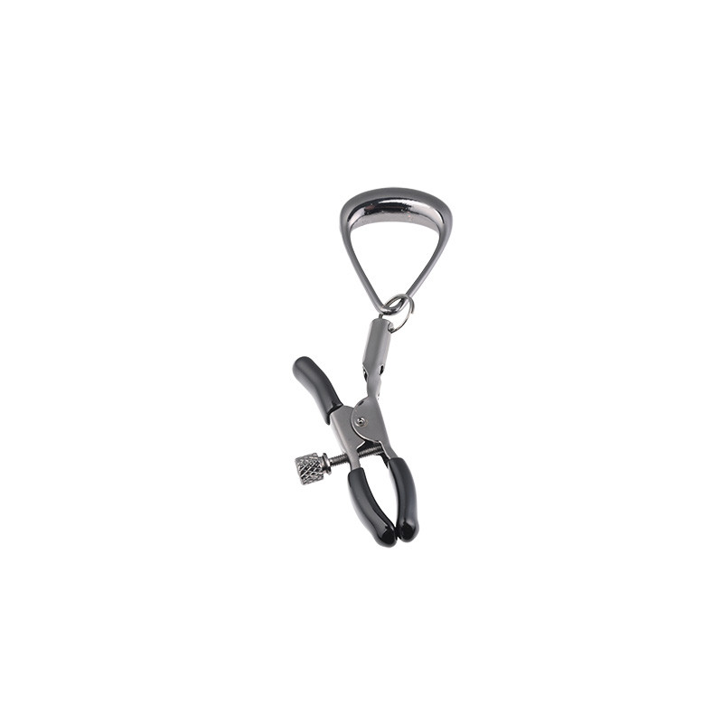 Sportsheets Velvet Noir Tuggable Nipple Clamps - Left Tip