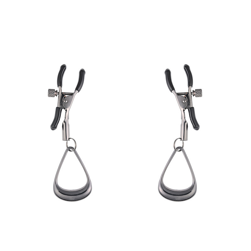 Sportsheets Velvet Noir Tuggable Nipple Clamps - Open