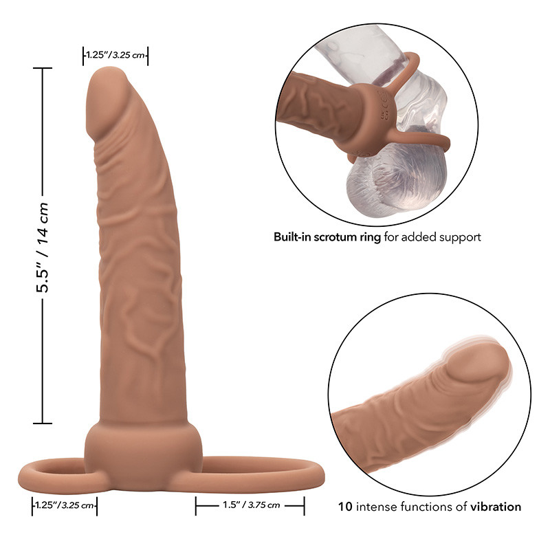Brown CalExotics Performance Maxx Rechargeable Dual Penetrator - Features