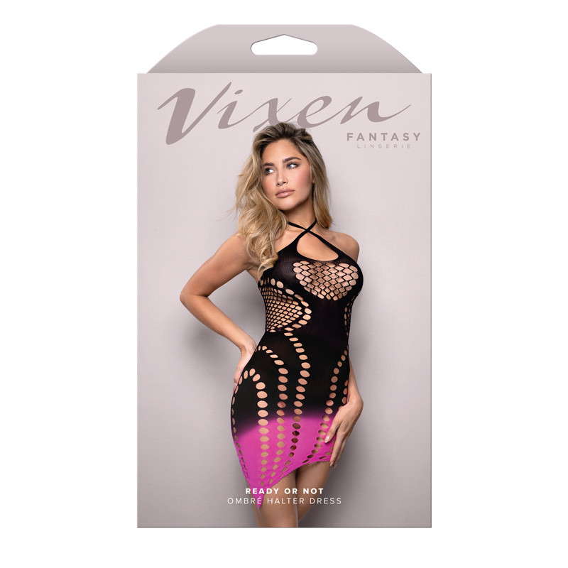 Fantasy Lingerie Ready Or Not Ombre Halter Dress - Packaging