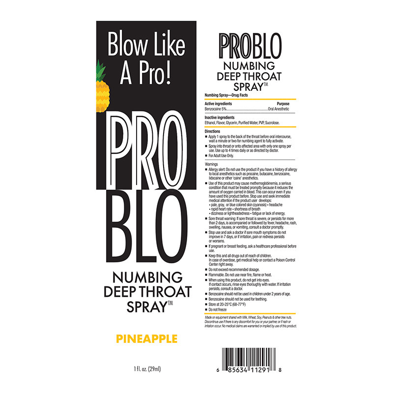 Pineapple Little Genie Pro Blo Deep Throat Numbing Spray - Packaging